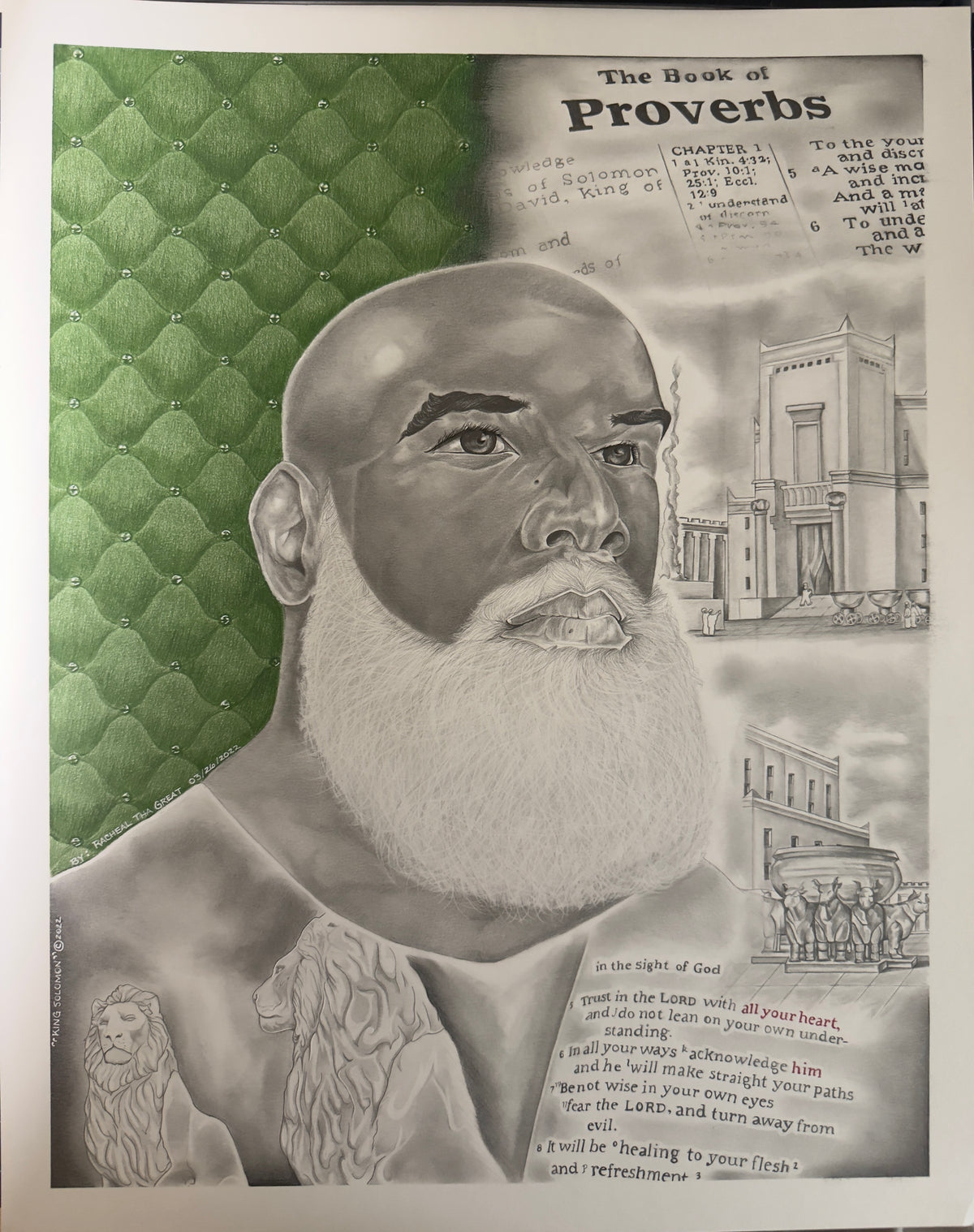 “King Solomon” 18 x 24” Art Reprint
